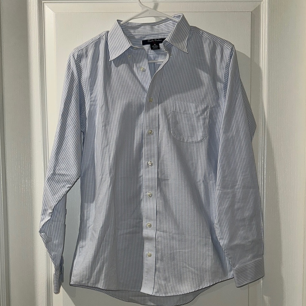 Brook’s BrothersBoys Blue Striped Shirt